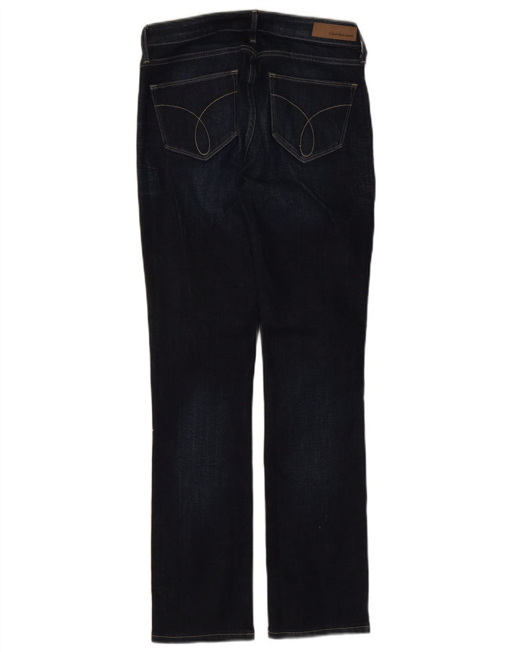 Jeans dritti da donna Calvin Klein W25 L30 cotone blu navy