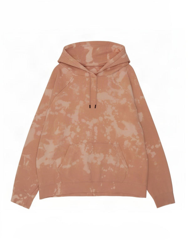 Felpa con cappuccio da uomo Nike XL in cotone tie dye rosa