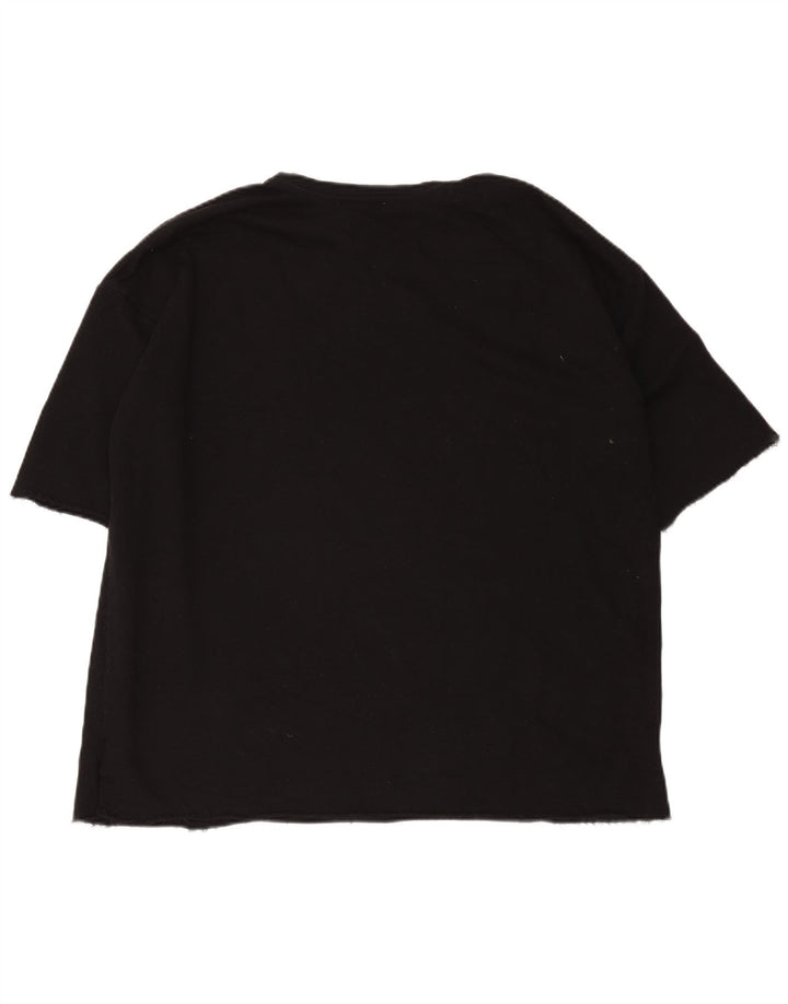T-shirt grafica oversize da donna Zara Trafaluc UK 14 media nera