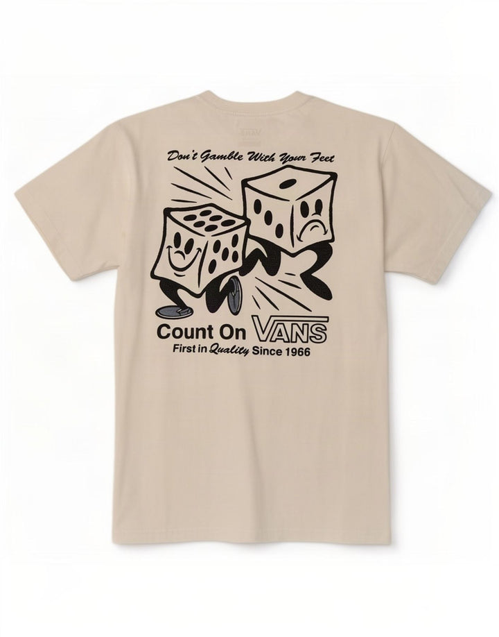 T-shirt grafica da uomo con vestibilità classica Vans, piccola, in cotone bianco