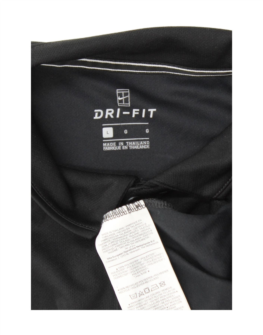 Polo Nike da uomo Dri Fit grande nera in poliestere