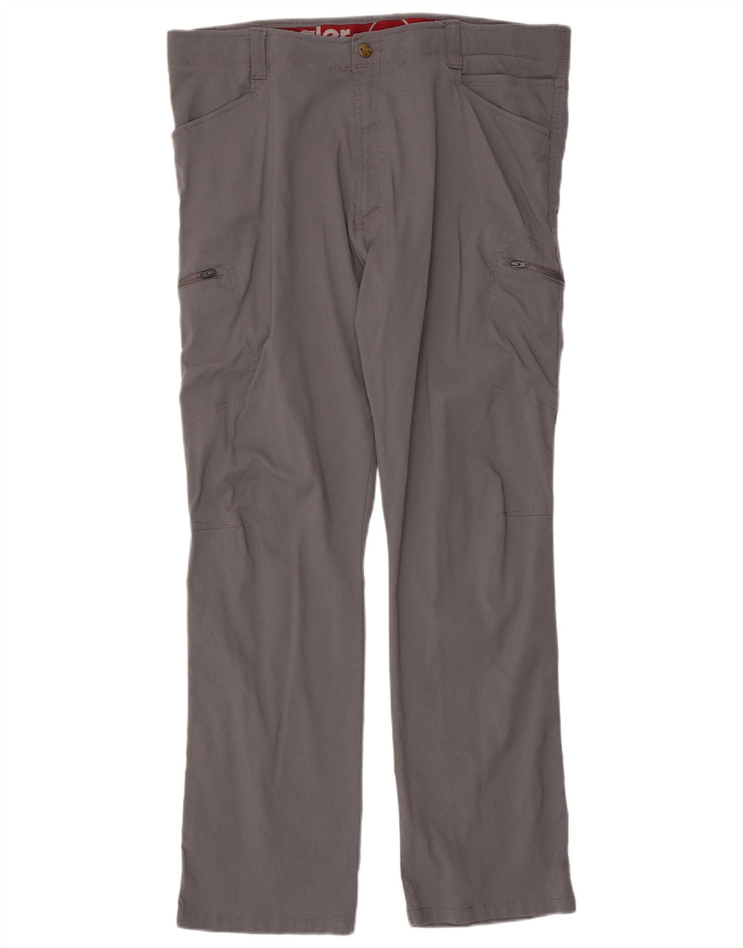 Pantaloni cargo dritti da uomo Wrangler W40 L30 nylon grigio