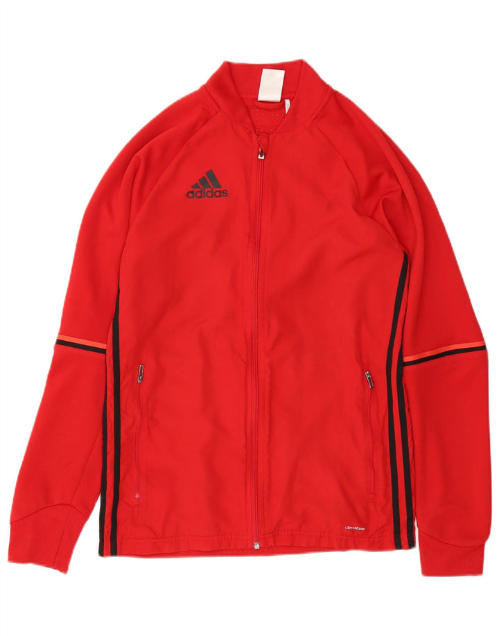 Giacca da ginnastica Adidas Climacool da uomo piccola in poliestere rosso
