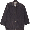 VINTAGE Womens Windbreaker Jacket EU 44 XL Navy Blue Vintage Vintage and Second-Hand Vintage from Messina Hembry 