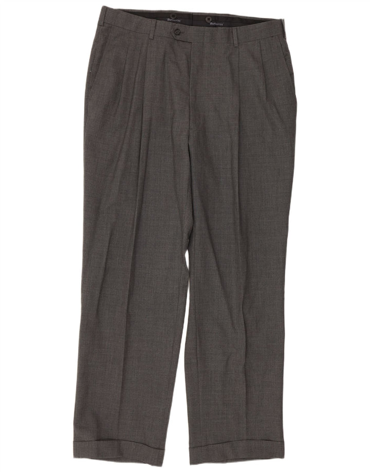Pantaloni da completo da uomo Burberrys W36 L31 Grigi