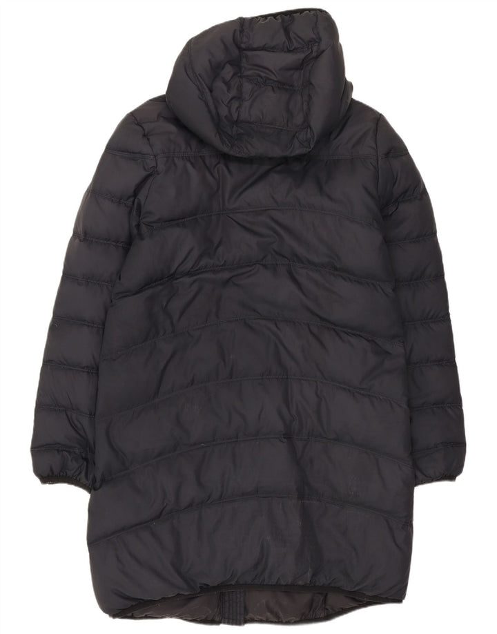 Cappotto imbottito oversize con cappuccio Nike da donna UK 10 Small poliestere blu navy