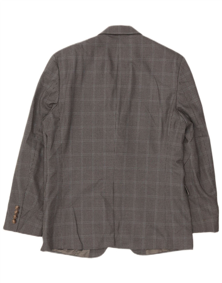 Giacca blazer da uomo a 2 bottoni CHAPS UK 38 Poliestere pied de poule grigio medio
