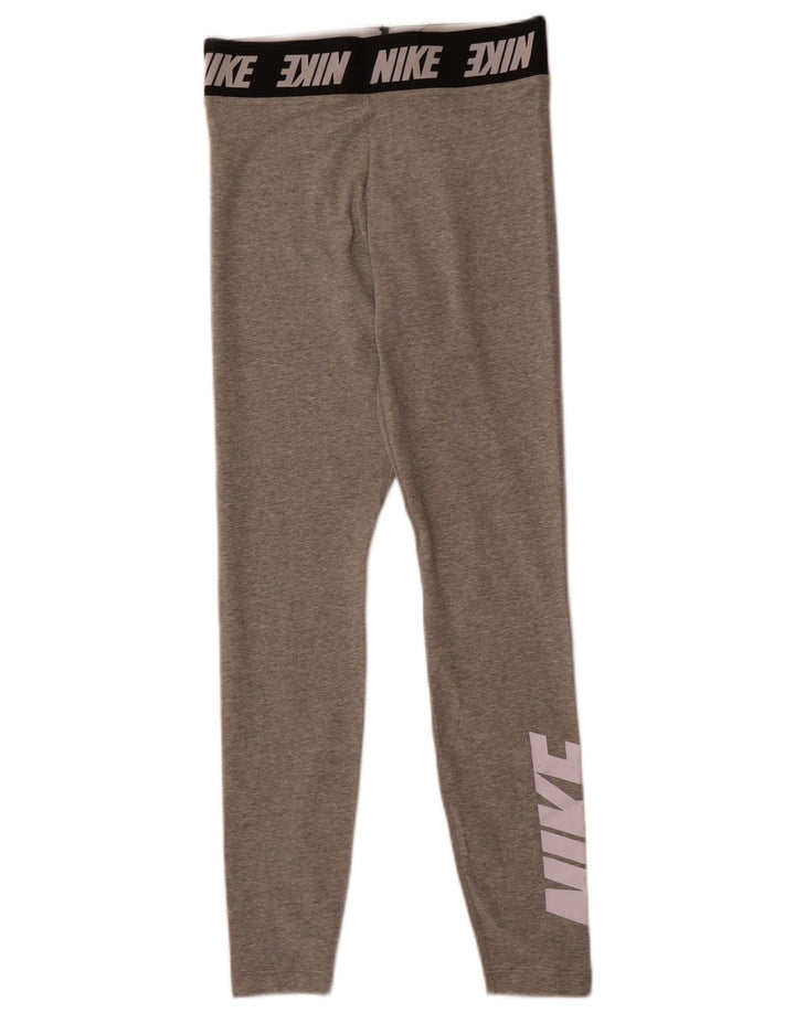 Leggings grafici da donna Nike UK 10 piccolo cotone grigio