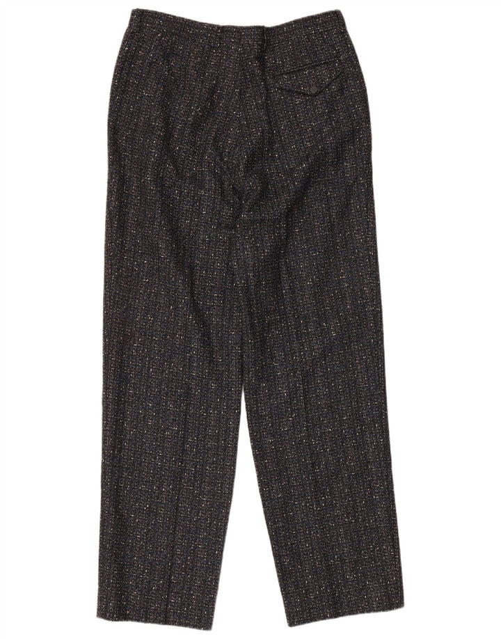 Pantaloni da abito vintage da uomo con pedge IT 50 Large W32 L31 Lana screziata grigia