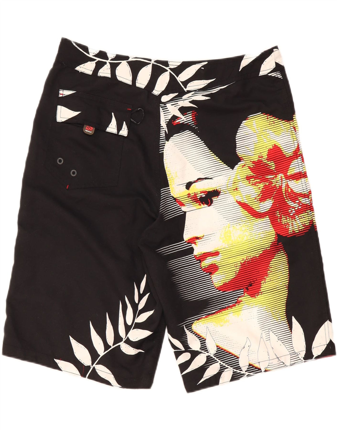 RIP CURL Mens Graphic Swimming Shorts Large Black Polyester