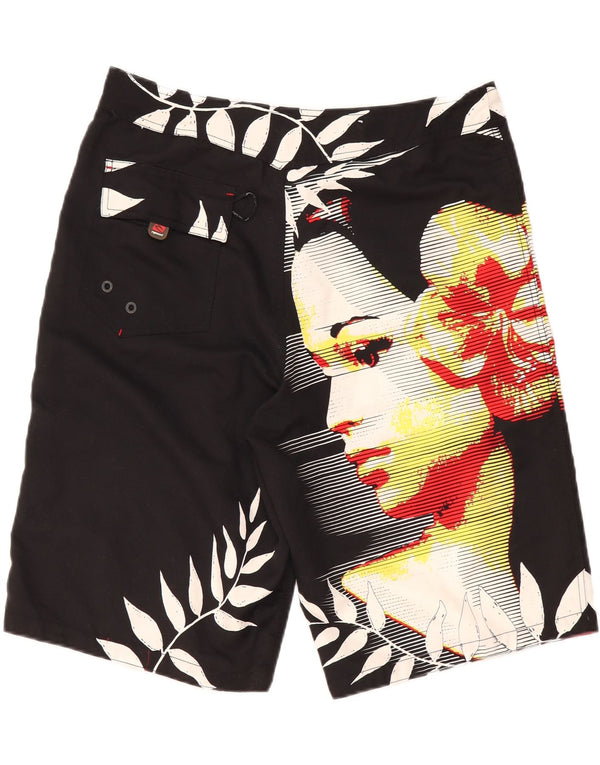 RIP CURL Mens Graphic Swimming Shorts Large Black Polyester