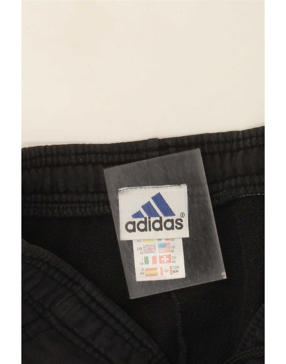 Pantaloni della tuta da donna Adidas UK 12 medio cotone nero