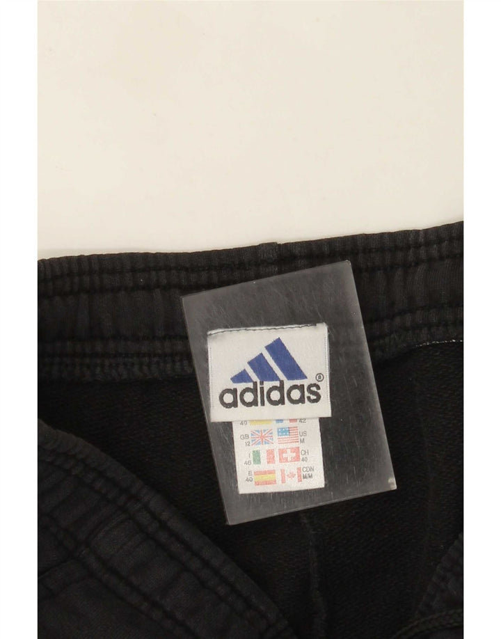 Pantaloni della tuta da donna Adidas UK 12 medio cotone nero