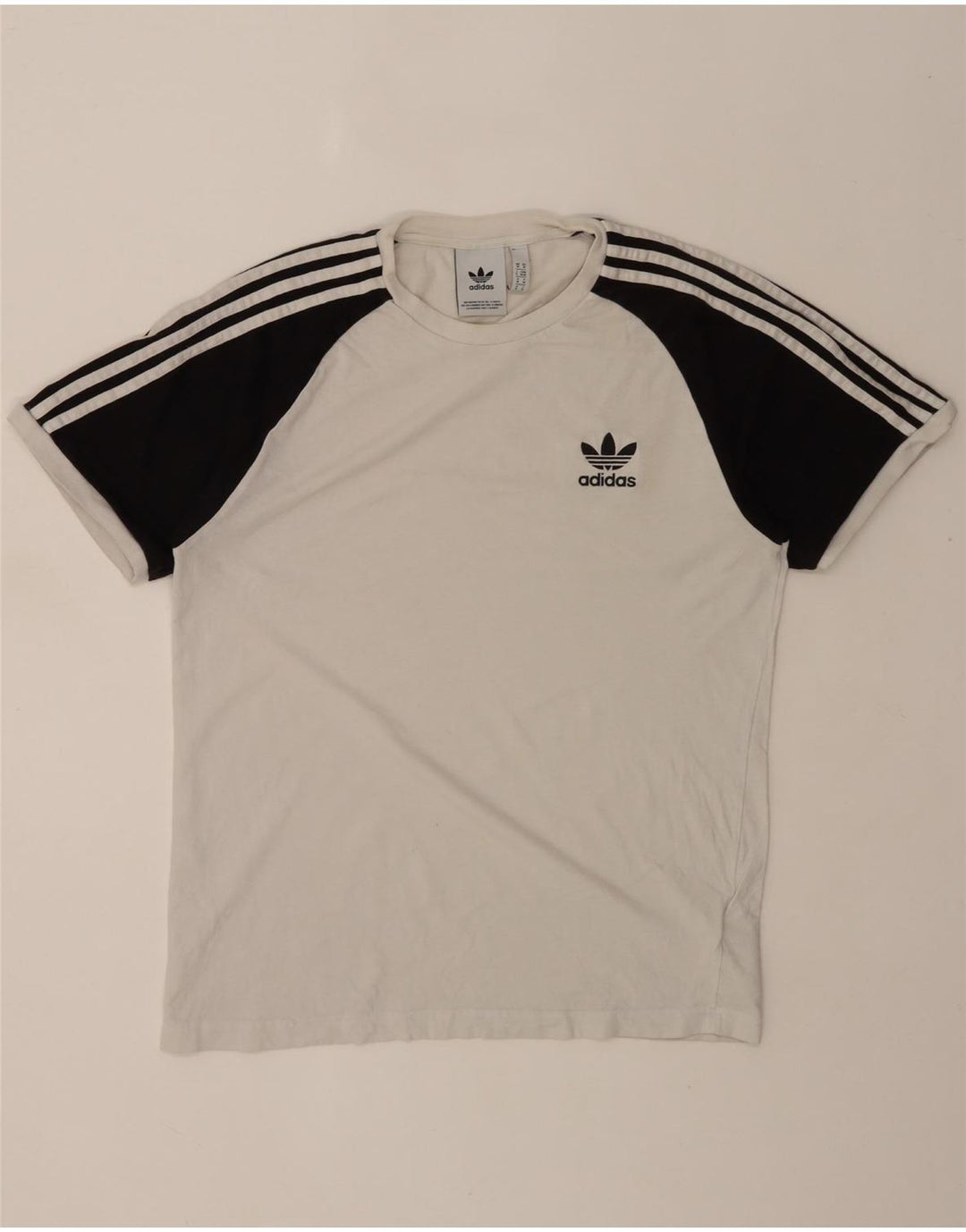 T-shirt da uomo Adidas Top in cotone color block bianco medio