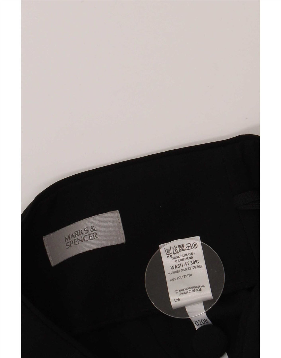 Gonna a tubino da donna Marks & Spencer UK 10 piccola W26 poliestere nero