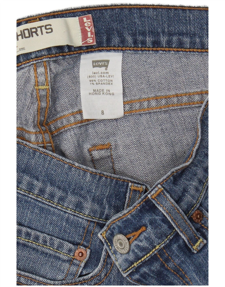 Pantaloncini di jeans Levi's 515 da donna US 8 medi W30 cotone blu