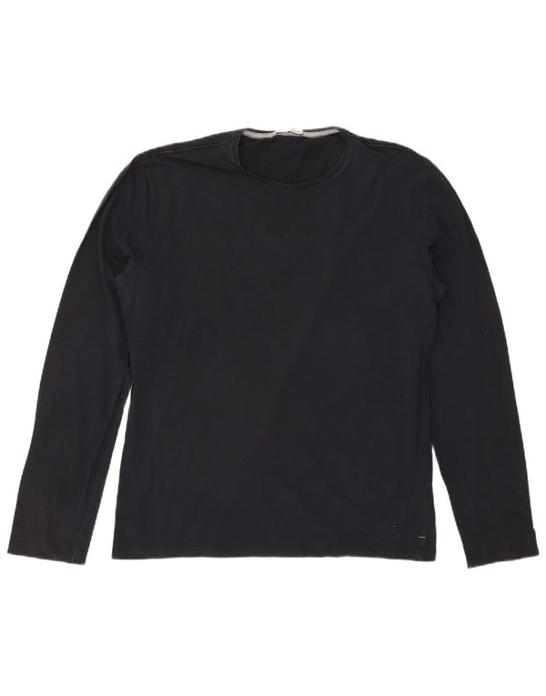 Gas Mens Top Long Sleeve 2XL Navy Blue Cotton