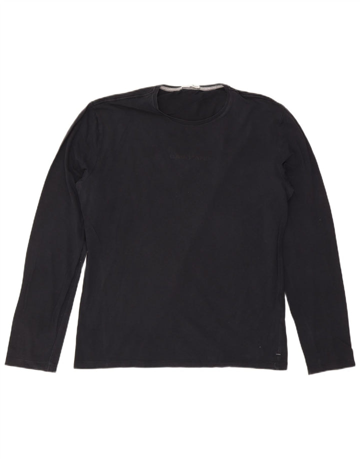 Gas Top da uomo a maniche lunghe 2XL in cotone blu navy