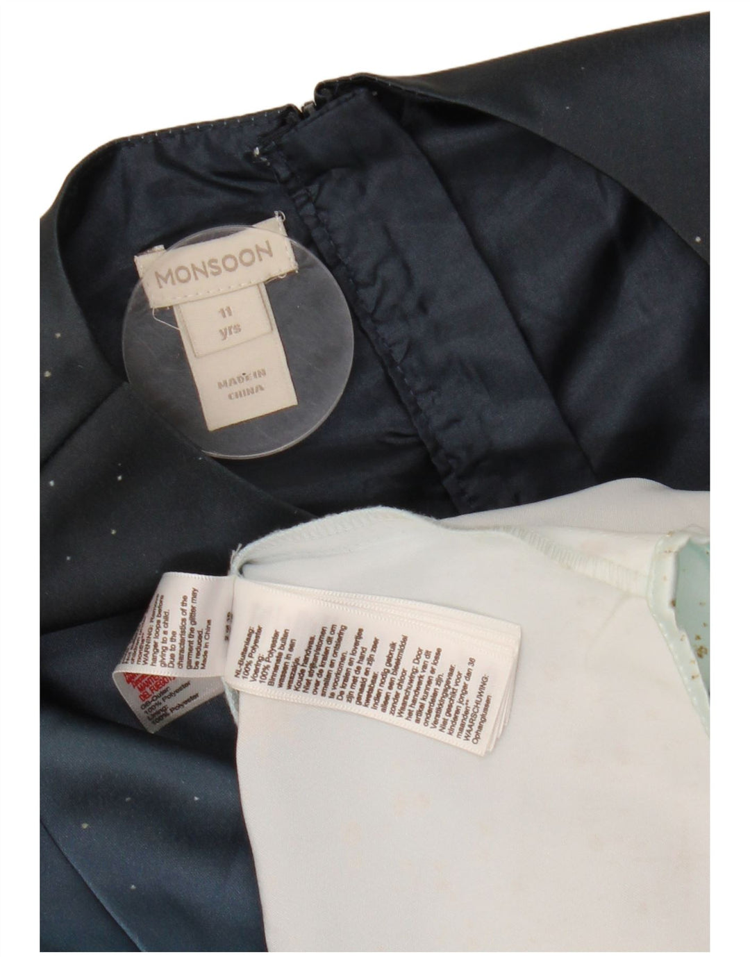 MONSOON Vestito tutu per ragazze 10-11 anni Poliestere maculato blu