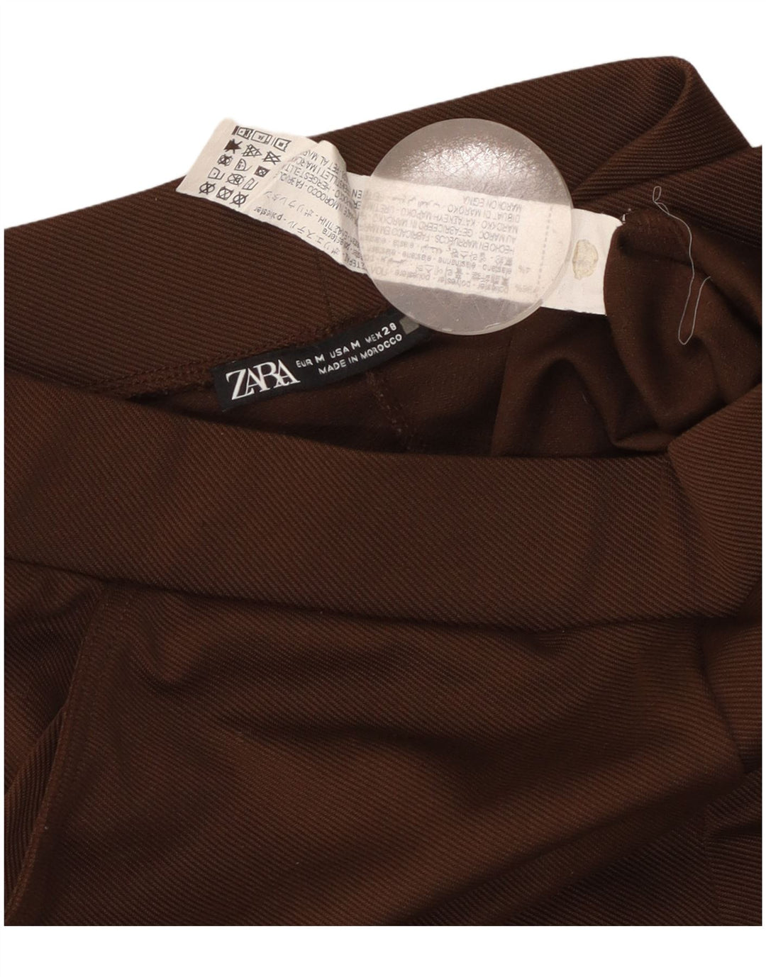 Pantaloni da tuta da donna Zara Joggers UK 14 Poliestere marrone medio