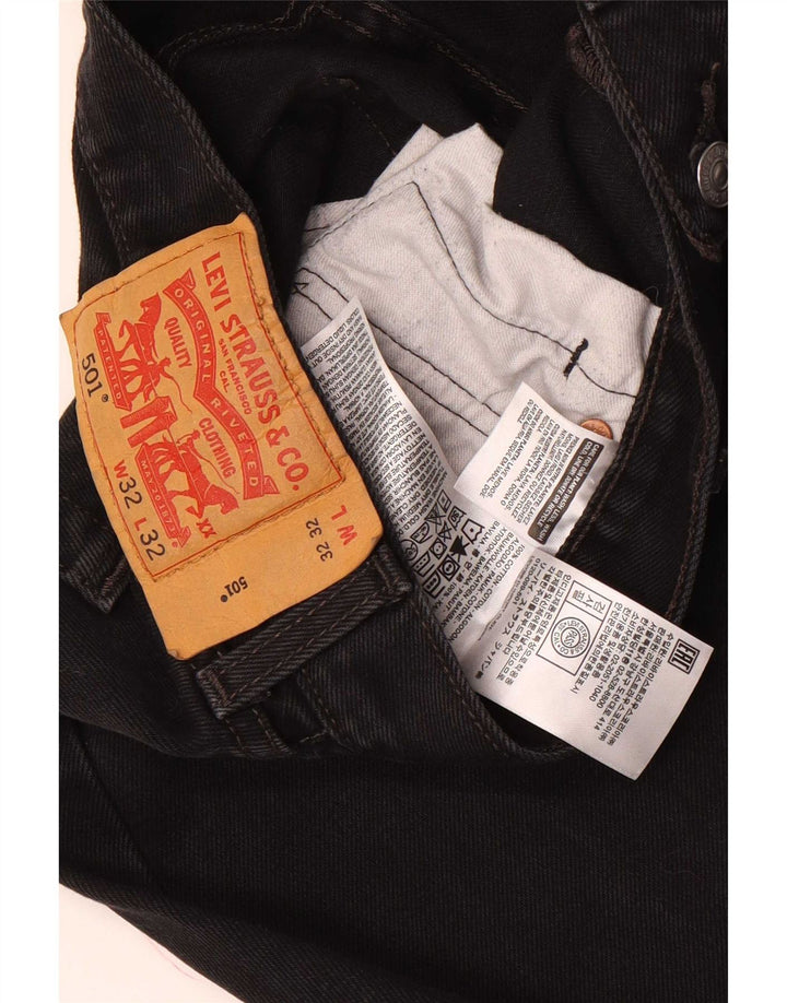 Levi's Uomo 501 Jeans dritti W32 L32 Cotone Nero