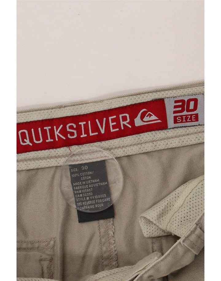 Pantaloncini cargo da uomo QUIKSILVER W30 cotone grigio medio