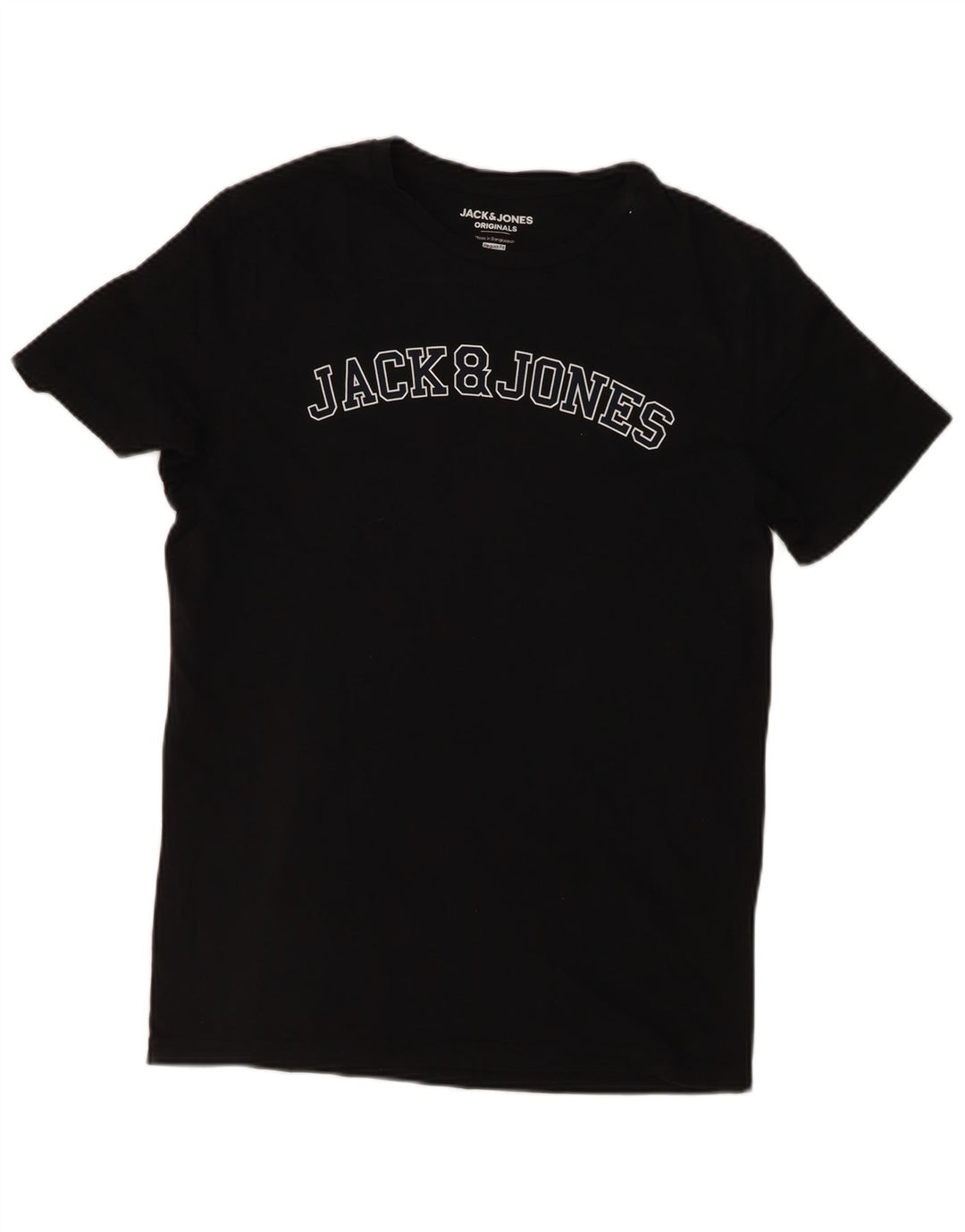 T-shirt grafica da uomo con vestibilità regolare Jack & Jones, cotone medio nero