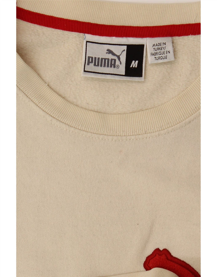 Felpa con grafica PUMA da uomo, media, bianco sporco