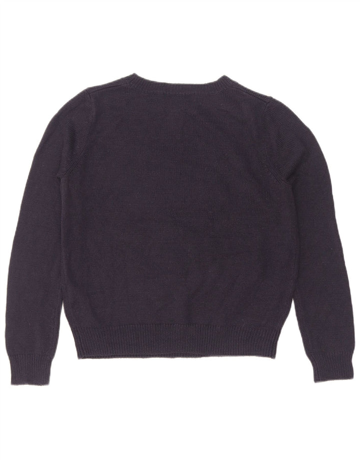 Maglione da donna Marks & Spencer con scollo a barca UK 12 Medium Navy Blue Chri