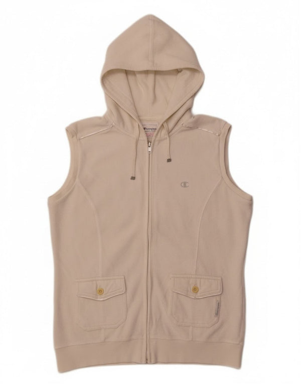 Felpa con cappuccio e zip Champion da donna Heritage Fit UK 14 Medium White