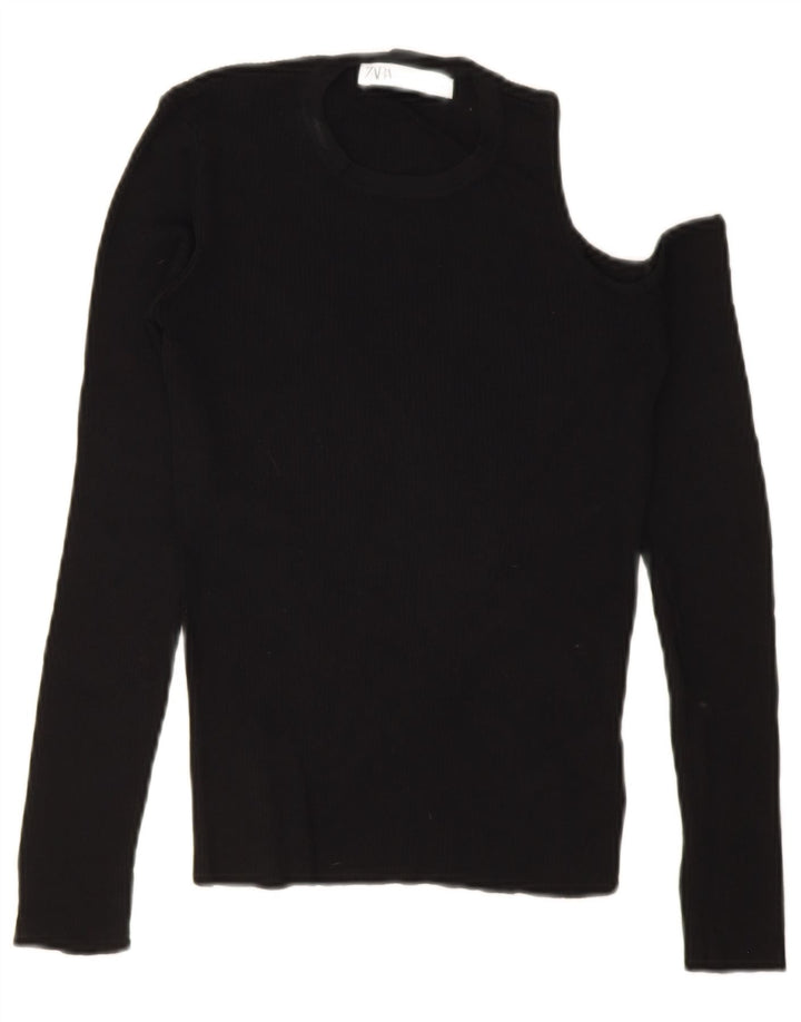 Top monospalla da donna Zara UK 12 medio nero