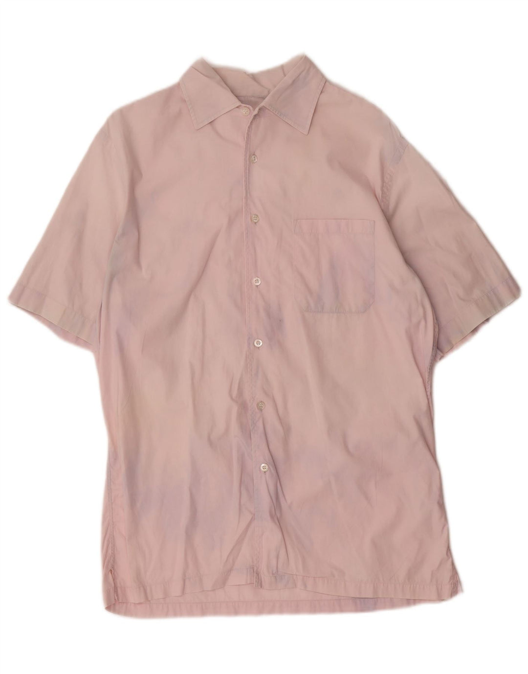 Camicia a maniche corte da uomo HUGO BOSS in cotone rosa medio