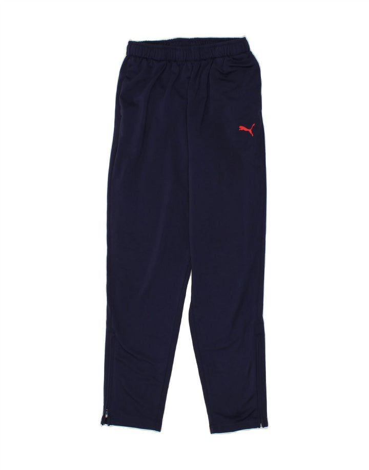 PUMA Boys Tracksuit Trousers 13-14 Years Navy Blue Polyester Vintage Puma and Second-Hand Puma from Messina Hembry 