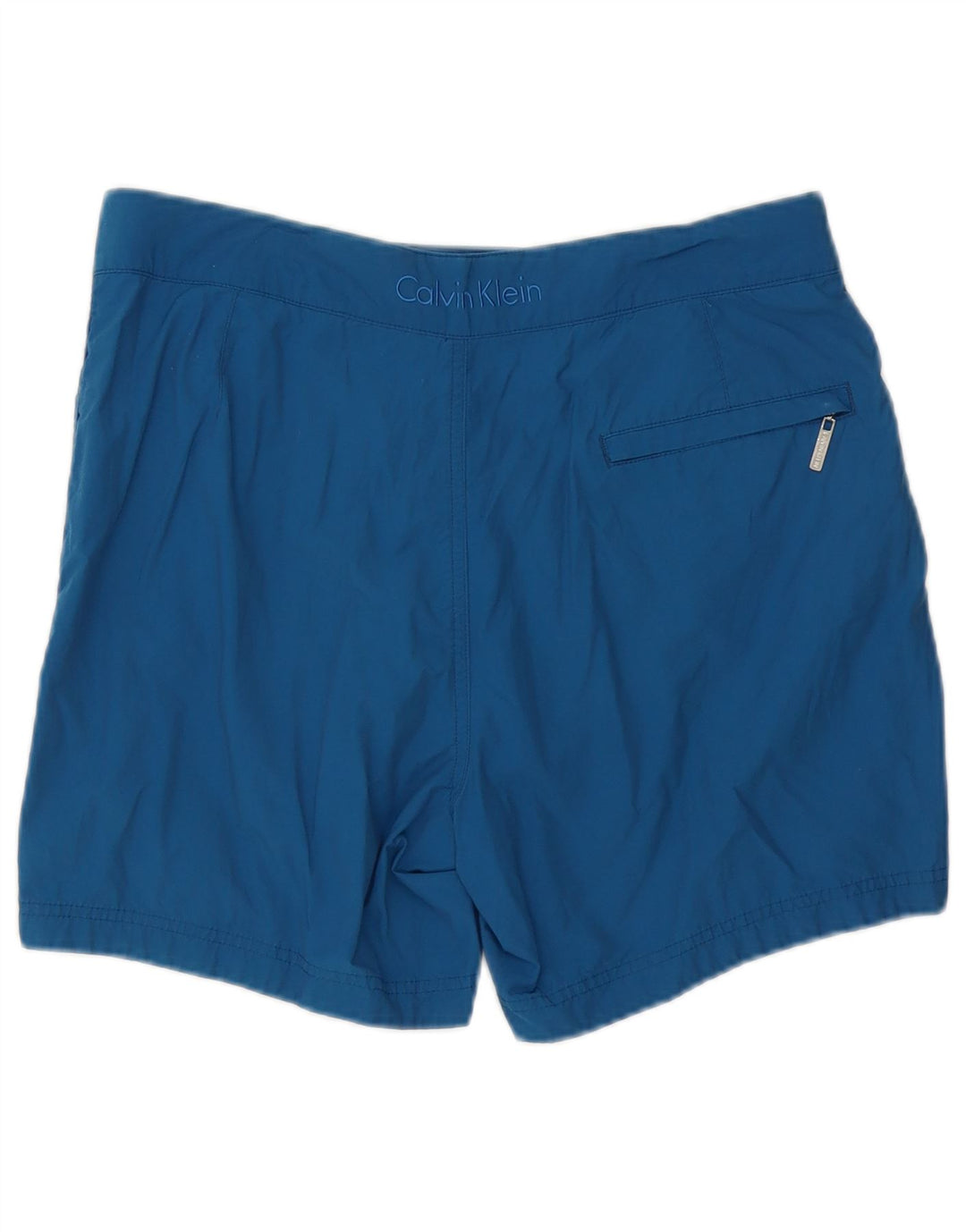 Pantaloncini da bagno da uomo Calvin Klein in cotone blu medio