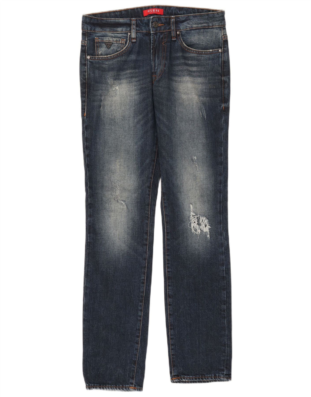Jeans slim invecchiati Guess da donna W30 L32 cotone blu