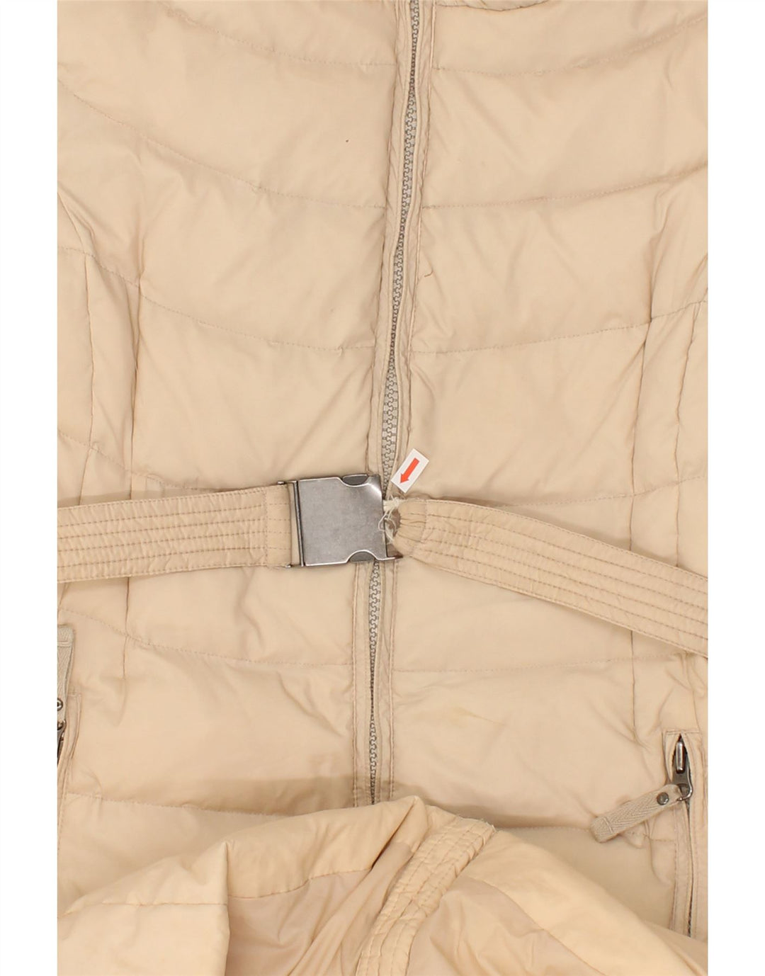 BENETTON Womens Padded Jacket IT 46 Large Beige Polyamide Vintage Benetton and Second-Hand Benetton from Messina Hembry 