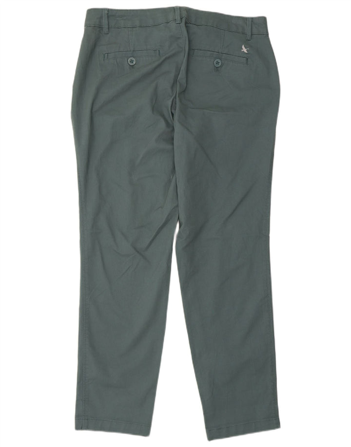 Pantaloni chino slim da donna EDDIE BAUER US 6 medi W32 L29 cotone verde