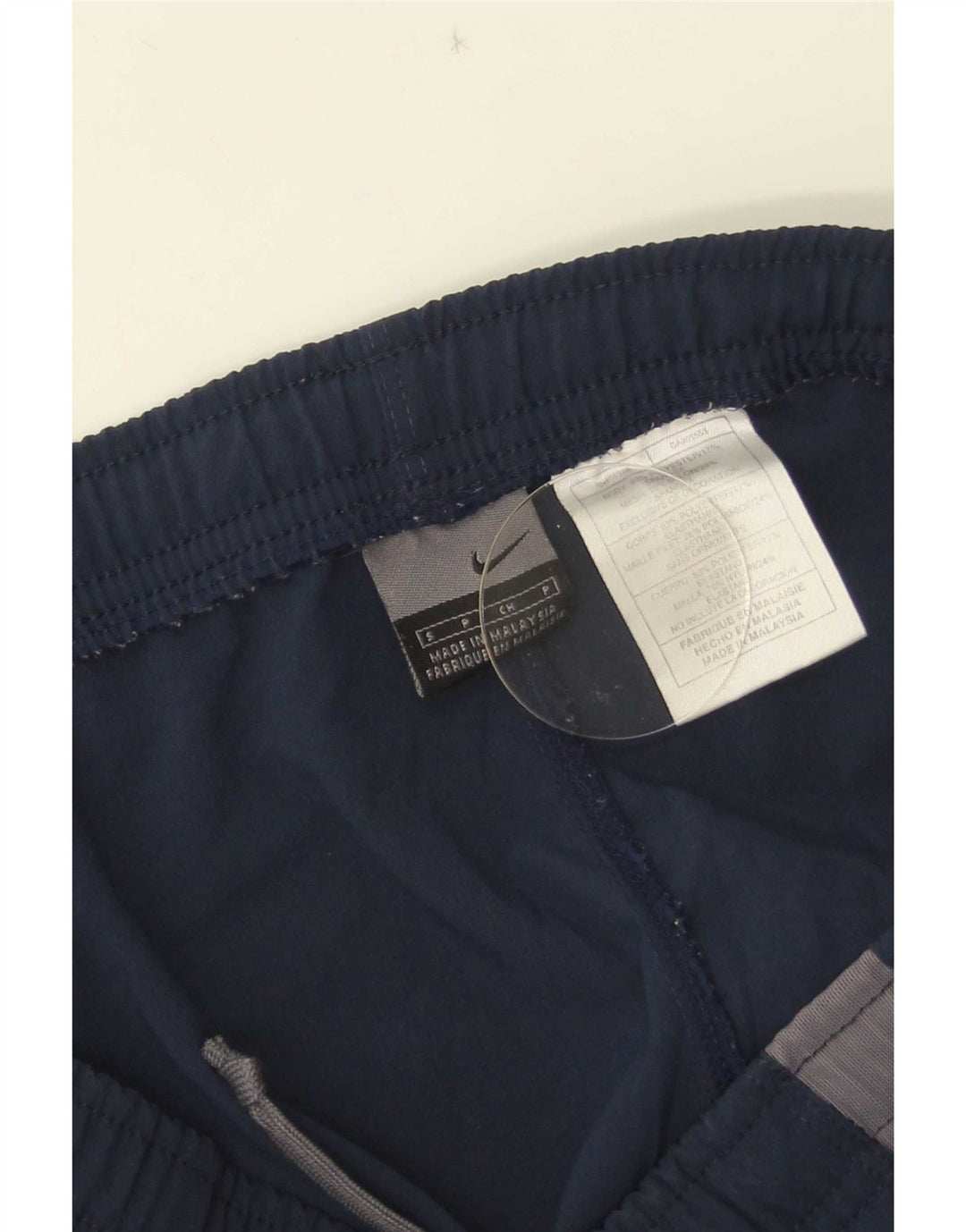 Pantaloncini sportivi Nike da uomo piccoli in poliestere color block blu navy