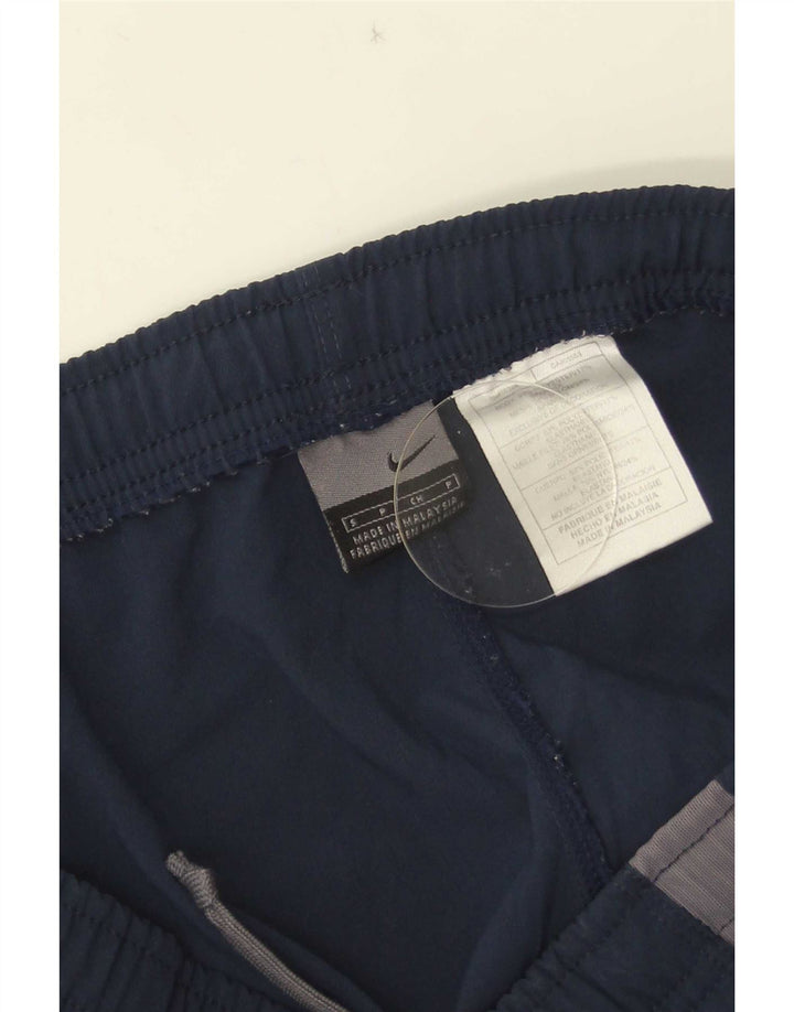Pantaloncini sportivi Nike da uomo piccoli in poliestere color block blu navy