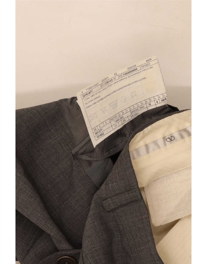 Valentino Abito Uomo 3 Bottoni 2 Pezzi IT 48 Medio W30 L31 Lana Grigia