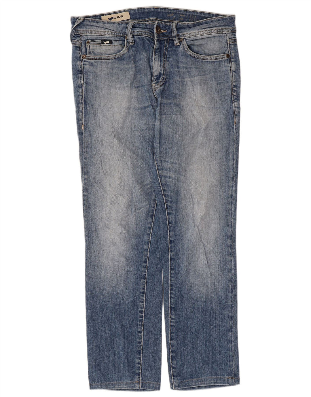 Jeans dritti da donna Gas W33 L27 cotone blu