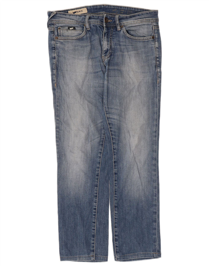 Jeans dritti da donna Gas W33 L27 cotone blu