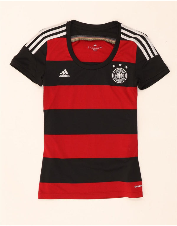 Maglietta Adidas da donna Deutscher Fussball Bund UK 8/10 piccola nera