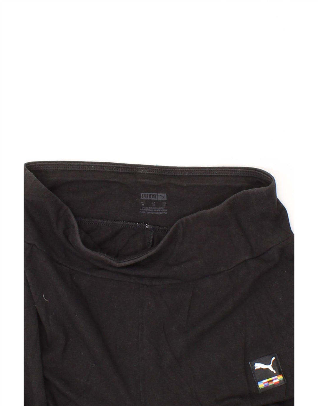 PUMA Womens Graphic Leggings UK 12 Medium Black Colourblock Vintage Puma and Second-Hand Puma from Messina Hembry 