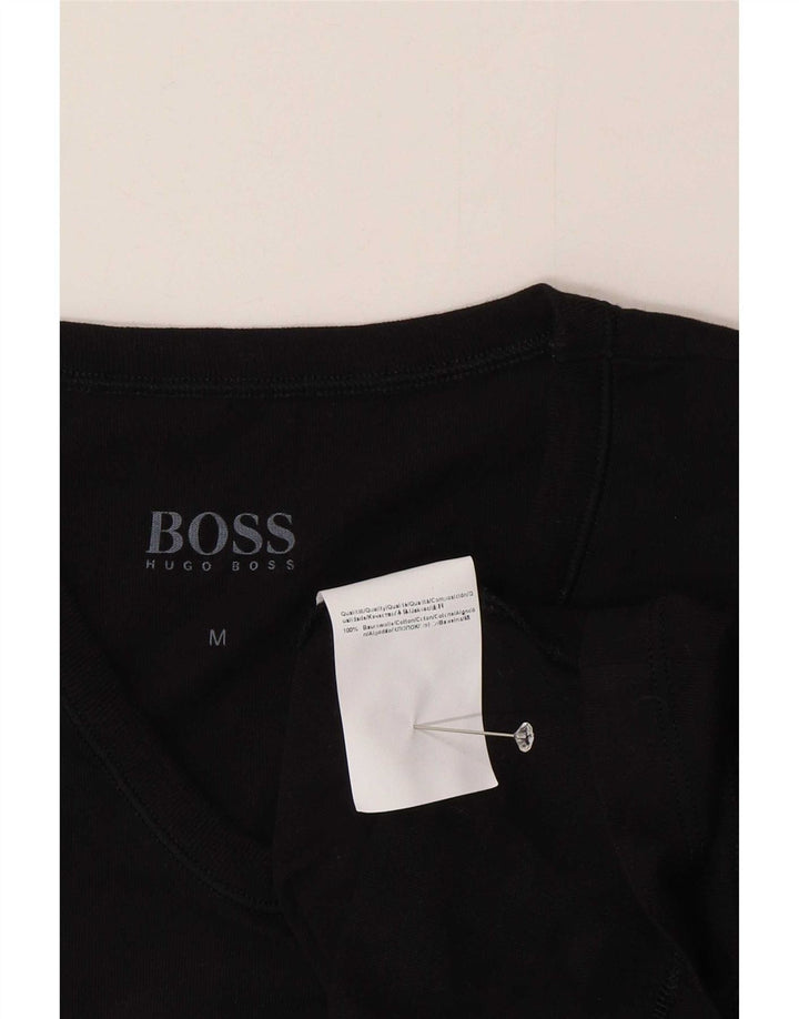 T-shirt da uomo Hugo Boss Top in cotone nero medio