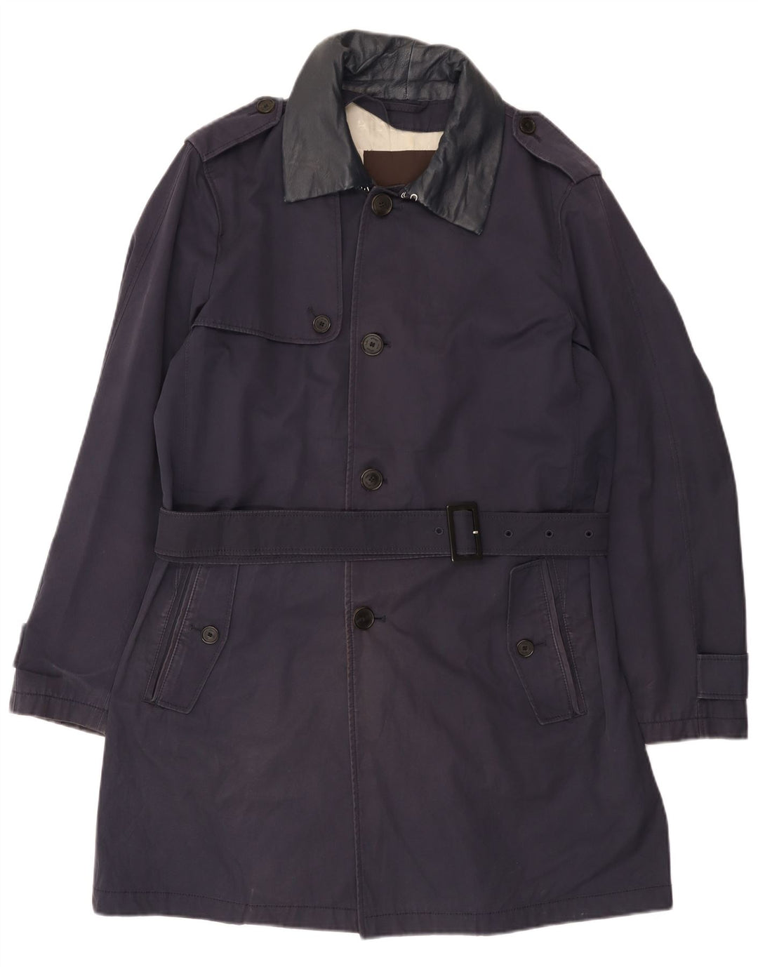 Trench da uomo con cintura Allegri UK 38 cotone medio blu navy