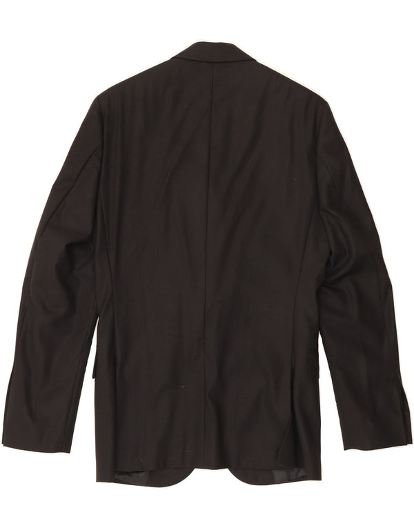 CACHAREL Mens 2 Button Blazer Jacket IT 44 XS Black Virgin Wool