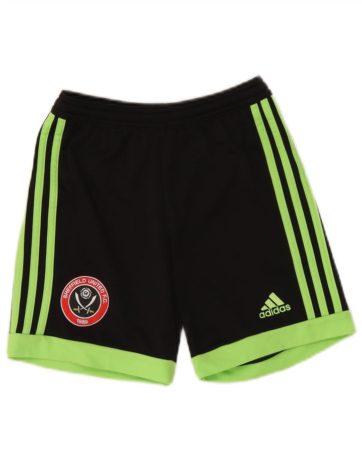 Pantaloncini sportivi Adidas Climacool da ragazzo 9-10 anni in poliestere color block nero