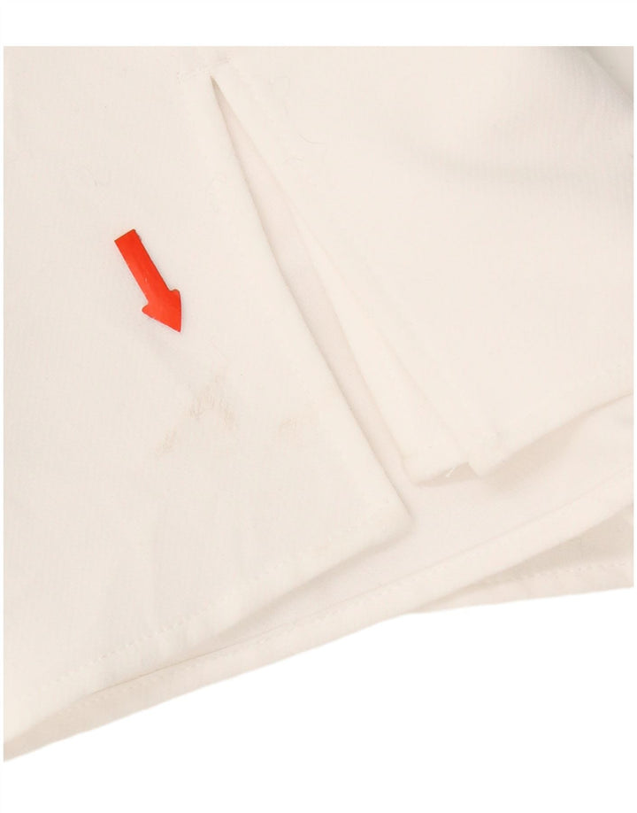 Pantaloncini casual a vita alta da donna Zara piccoli W26 poliestere bianco