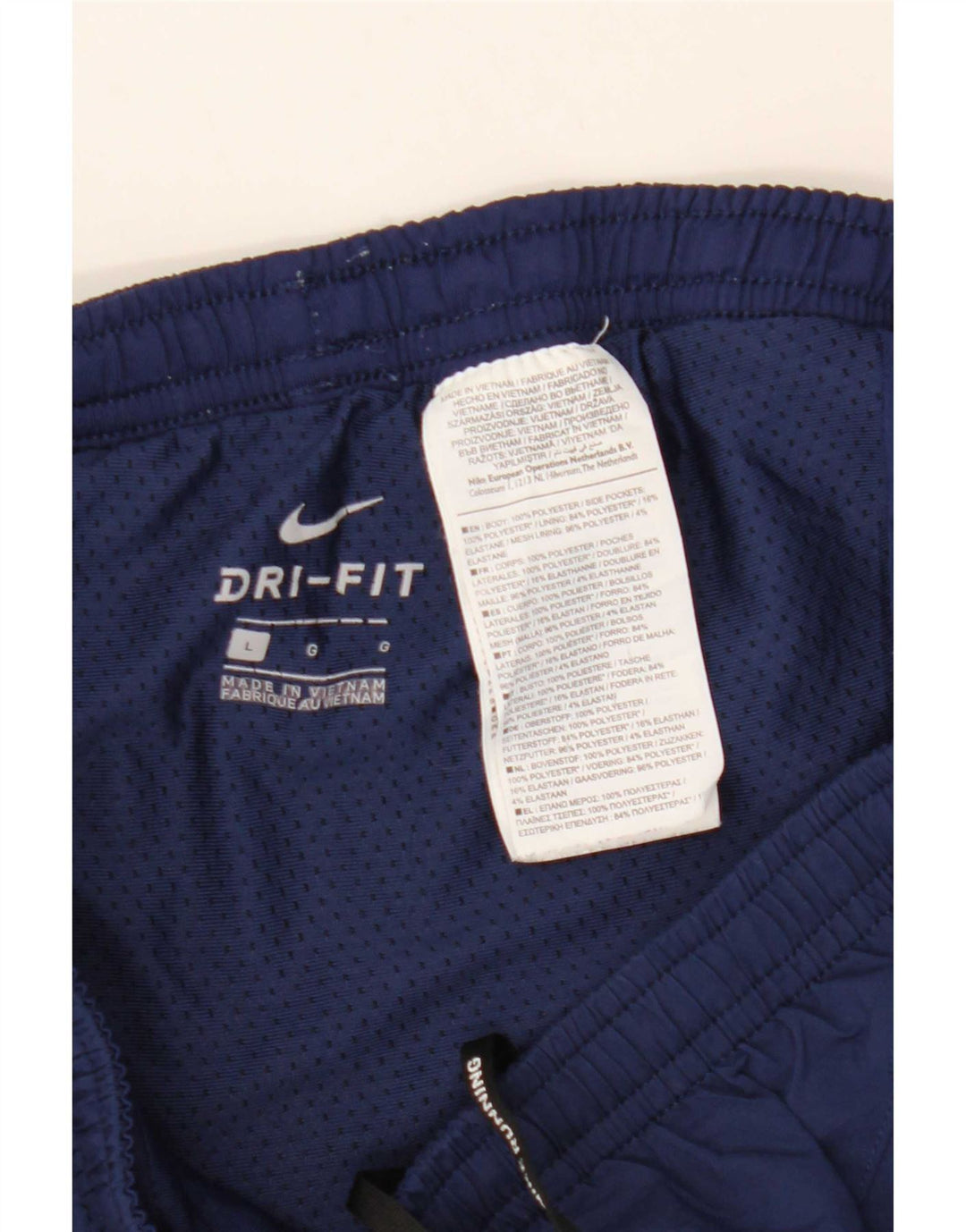 Pantaloncini sportivi Nike Dri Fit da uomo, grandi, in poliestere a righe blu navy
